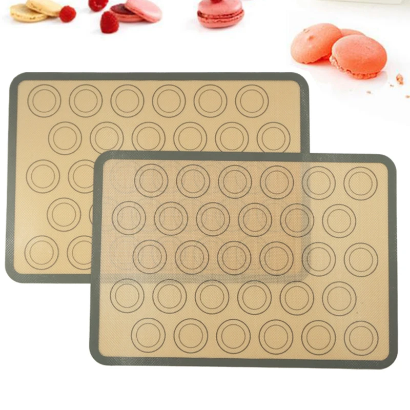 1PCS 42x29.5cm Silicone Macaron Baking Mat Non Stick Silicon Liner  Bake Pans And Rolling For Macaroon Pastry Cookie Cake Making