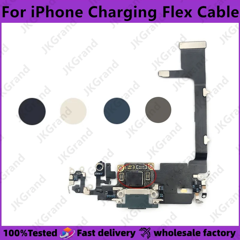 

Charging Flex Cable For iPhone 11 Pro Phone Charger USB Port Dock Connector Microphone Socket Headphone Plug small board With ic