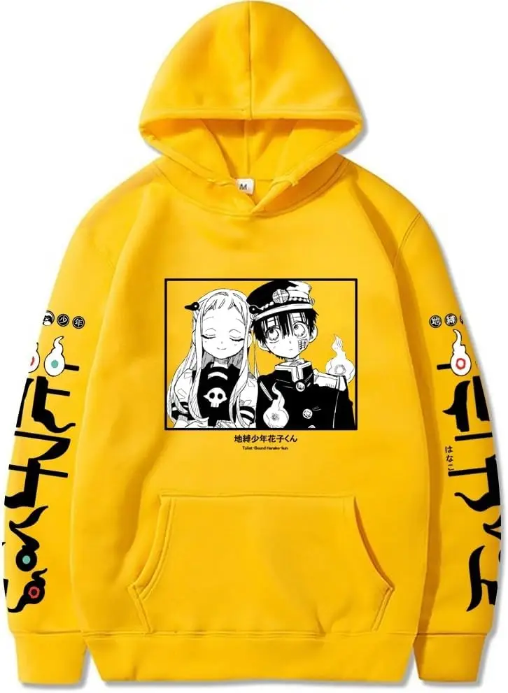 أنيمي المرحاض ملزمة Hanako كون كيوجورو Rengoku لطيف الجرافيك مقنعين الرجال النساء هوديس حجم كبير البلوز Harajuku الذكور البلوز