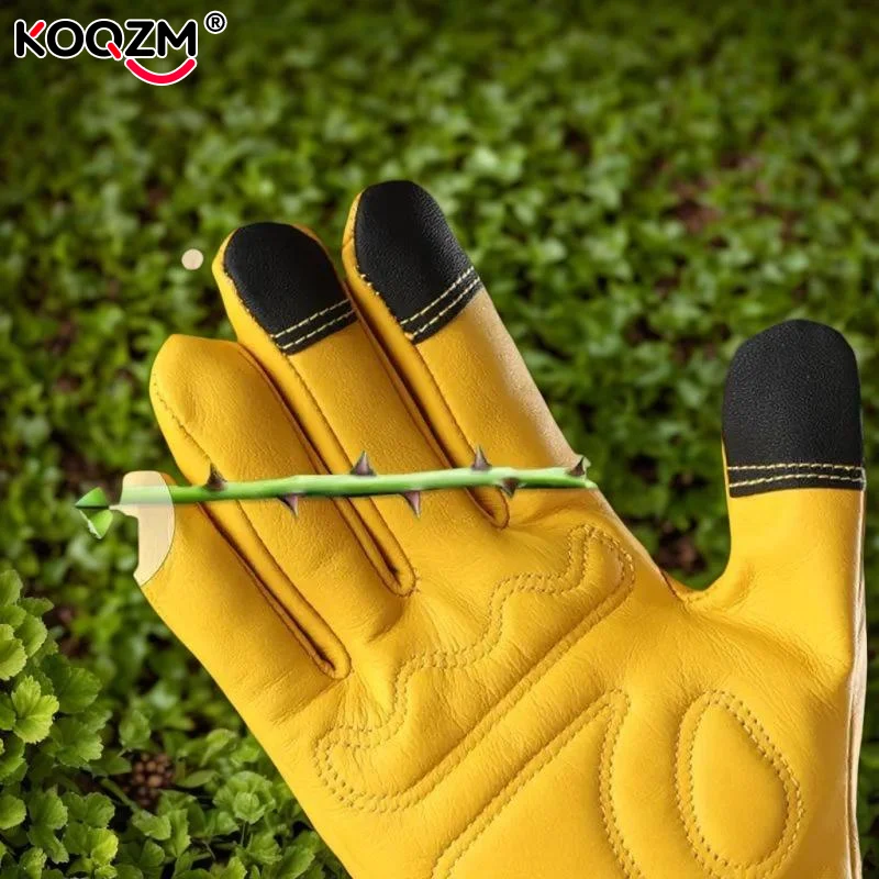 

High-Quality Cowhide Gloves Providing Labor Protection; Suitable for Garden Pruning, Rose Picking, and Pepper Harvesting