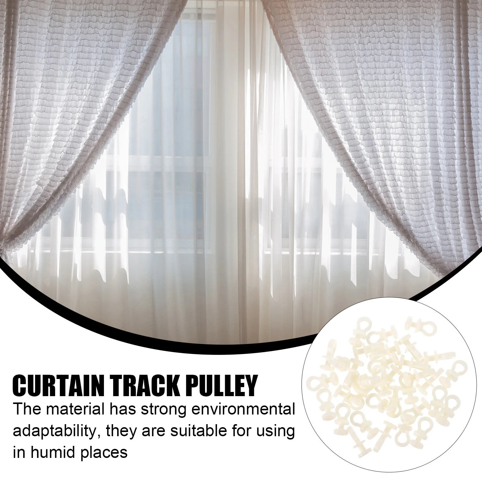 

Curtain Track Roller Plastic Curtain Pulley Curtain Wheels Curtain Roller Roller for Curtain