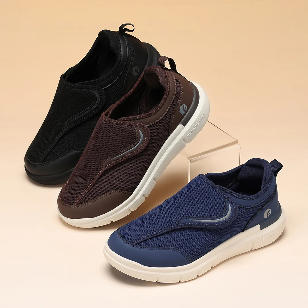 

Мужская обувь для диабетиков FitVille, очень широкая, для пожилых ортопедий, регулируемая прогулочная обувь для опухания ног, облегчение боли в ногах для пожилых людей