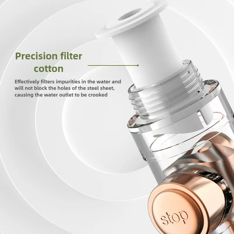 

3 Modes High Pressure Shower Head Gold Water Saving Showerhead with Stop Button Eco Filter Shower Head Bathroom Accessories