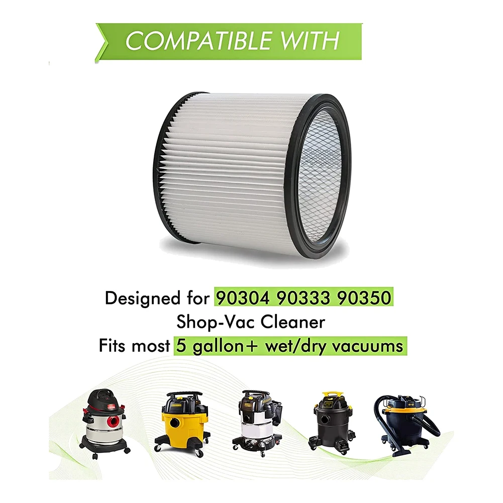 Manchon en mousse de filtre à cartouche de remplacement A006 pour aspirateurs secs/humides Shop-Vac 90304 90350 90333 9030462 de 5 gallons