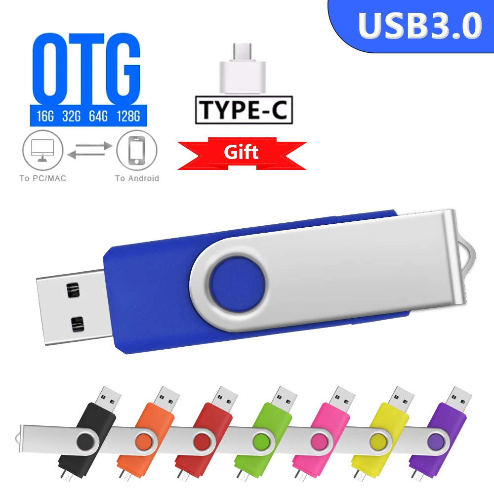 Over 10 PCS Free Logo)USB Flash Drive Metal Pen Drive 128GB Usb Stick 3. 0 Pendrive 64GB 128GB 256GB for Android Phone/PC