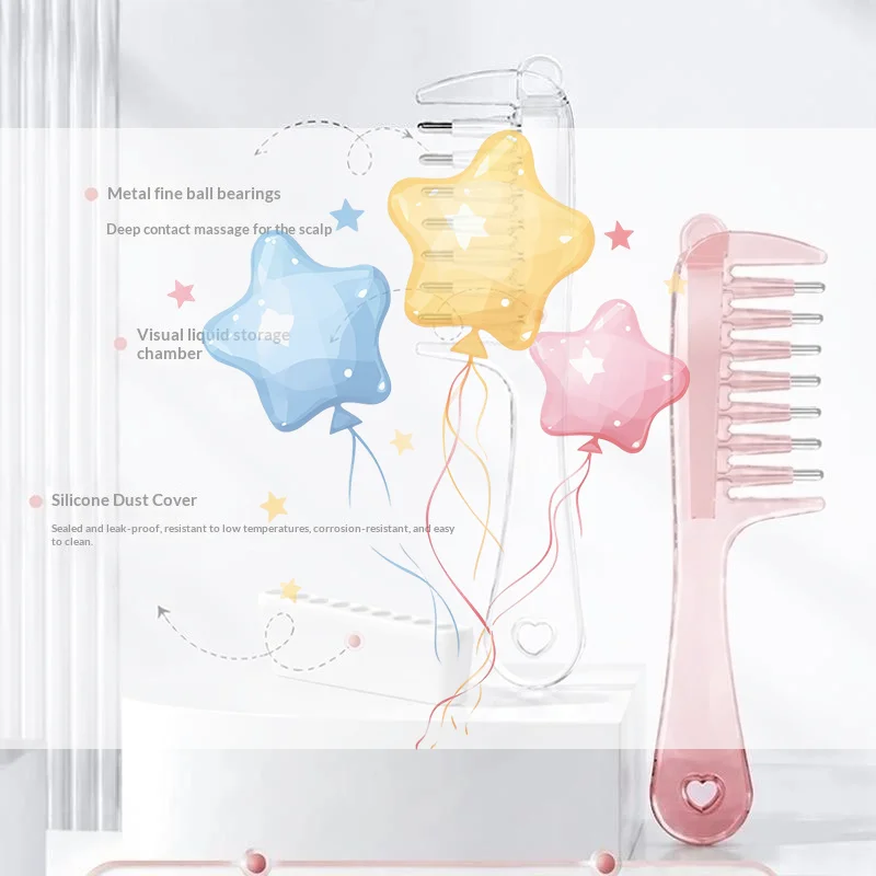 Scalp Liquid Applicator Comb Precise Dispensing Anti Hair Snagging Scalp Massage For Daily Care Hair Growth Home Travel