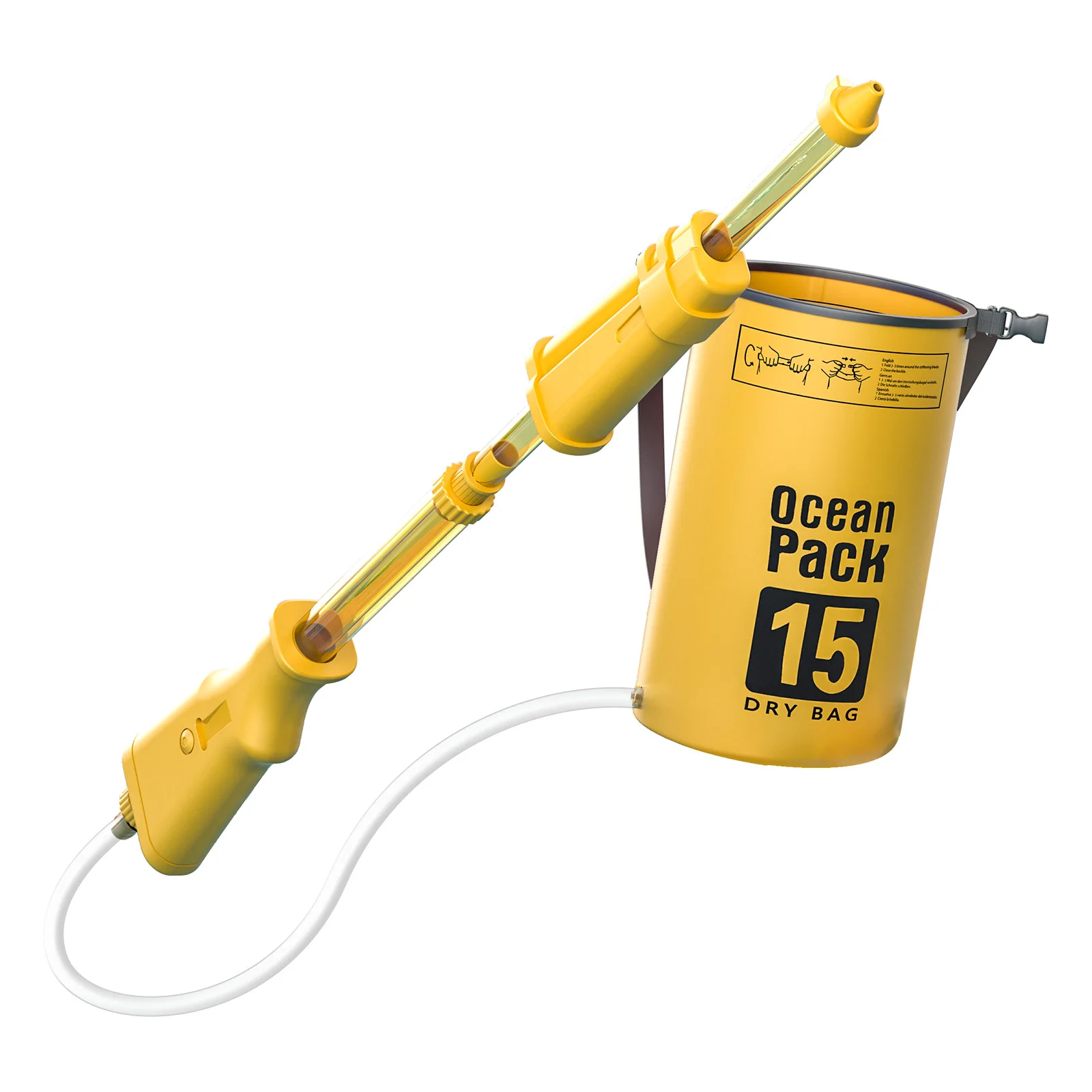 ألعاب حمام السباحة اليدوية القابلة للسحب لمهرجان رش المياه حقيبة ظهر ذات ضغط عالي حقيبة مسدس مائي بسعة كبيرة 15 لتر لعبة مياه صيفية