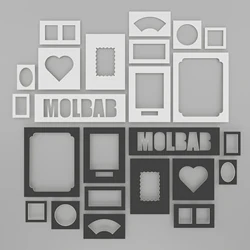 Custom Made Photo Mats Paper Passe-Partouts Rectangle Oval Multi-Openings Customized Mounting Matboard For Picture Frame Decor