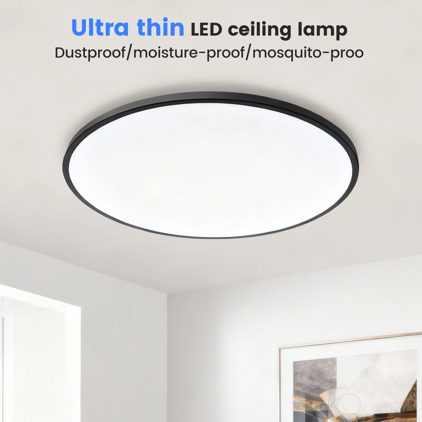 

Светодиодные потолочные светильники Современный потолочный светильник 18 Вт Светодиодные потолочные светильники 220 В 6500 К Круглая лампа внутреннего освещения для гостиной, спальни, кухни