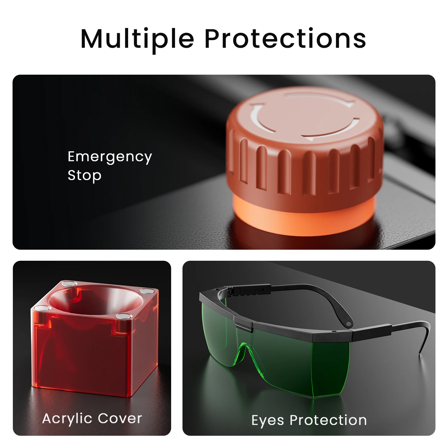 Incisore laser LONGER – Macchina per incisione e taglio laser portatile Ray5 mini-3.5W, punto laser da 0,04 mm, 12000 mm/min,