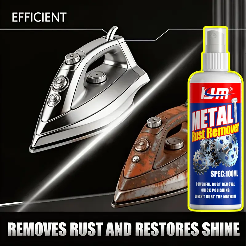KJM Strong Metal Rust Remover Spray Fast-Acting Wheel Hub Auto Parts Corrosion Cleaner Rust Dissolver for Maintenance