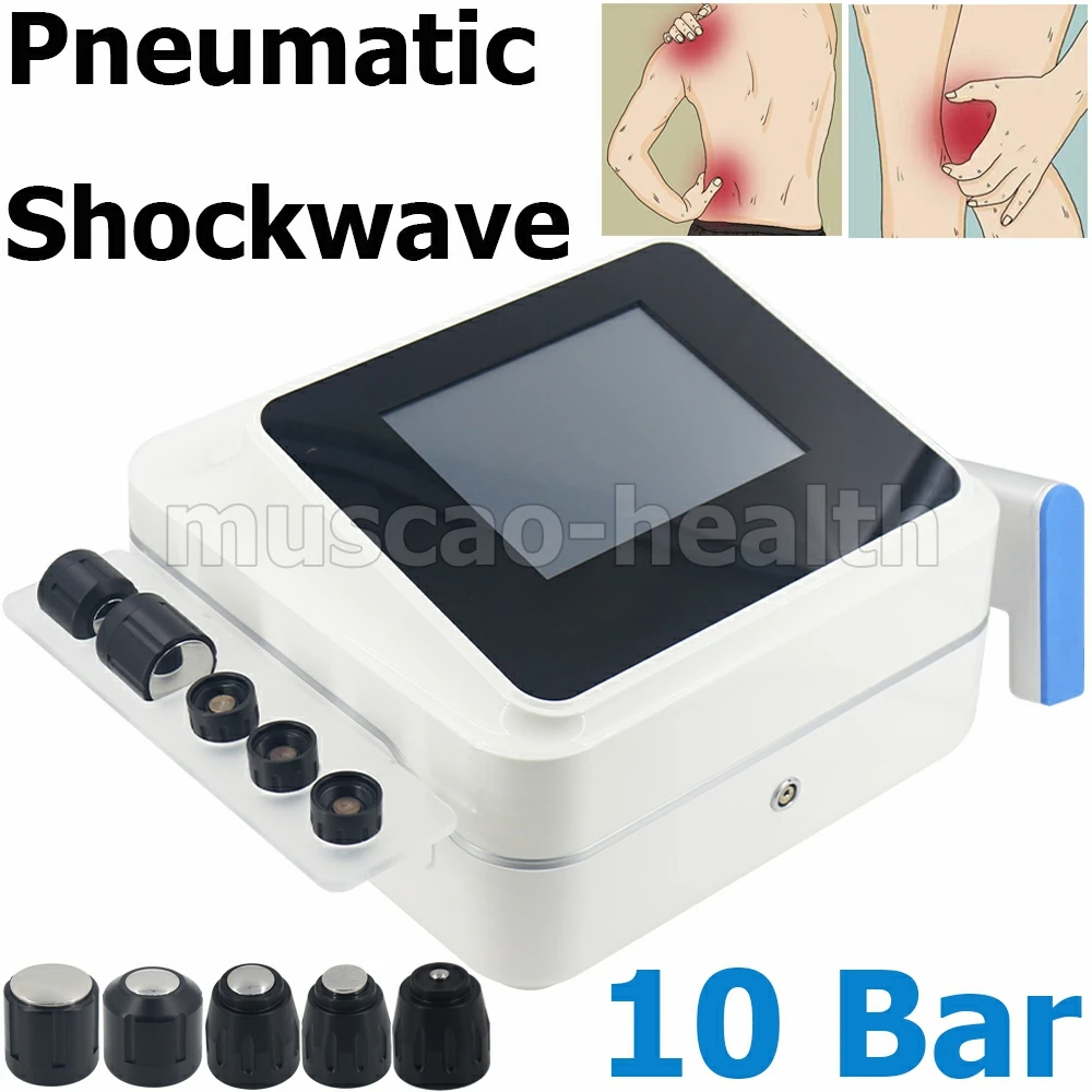 

Pneumatic Shock Wave Therapy Machine Massager 10 Bar Health Care Shockwave ED Treatment Tennis Elbow Pain Relief Massage Tool