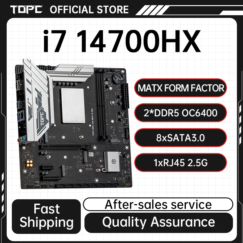 

Комплект материнской платы Intel Core i7-14700HX с 20 ядрами, 28 потоками, поддержкой DDR5, 4 слотами M.2 PCIe 4.0 NVMe, 8 портами SATA, PCIe X16, GPU, DP и HDMI