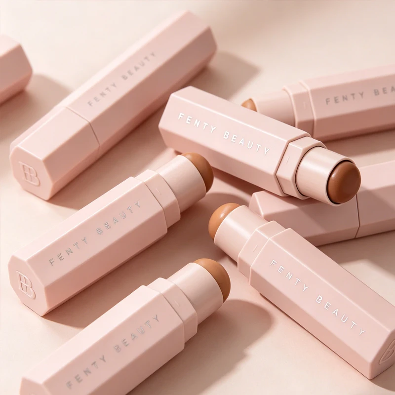 Base de Maquillaje en Barra Fenty Beauty, Textura Hidratante y Sedosa, Realza el Rostro de Forma Natural y lo Hace Parecer Más Pequeño