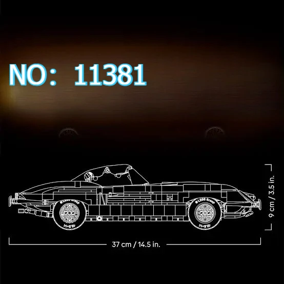 2026 New Technology Retro British Green Sports Car E-type DIY Assembly Model Set Toy Gift for Adults