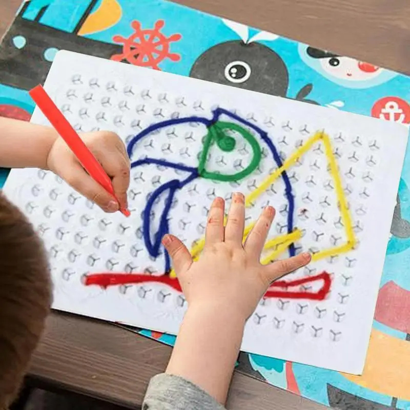 Kind Threading Board Montessori Schnürung Spielzeug Kinder Bunte Kleinkind Threading Spielzeug Interaktive Pädagogisches Spielzeug Für Kind Lernen