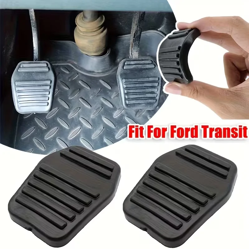

2PCS Car Interior Brake Clutch Pedal Pad Cover Black Pedals Accessories Fit For Ford Transit MK6 MK7 2000-2014 6789917