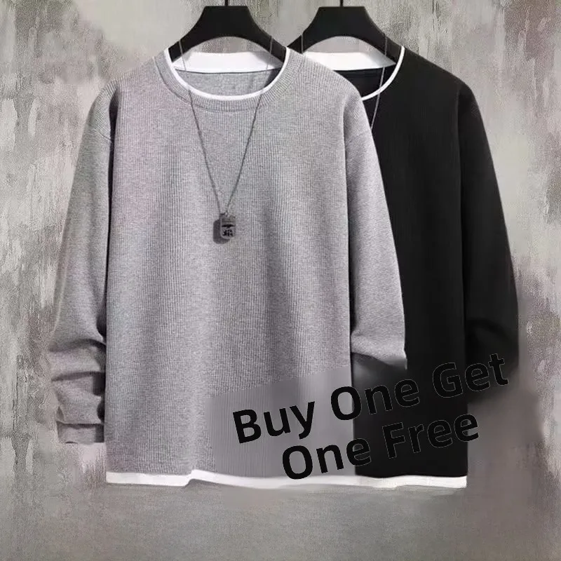 

Thickened Fleece Long Sleeve Men's Hoodie Trendy Youth Casual Loose Fit round Neck Sweatshirt for Autumn Winter Spring