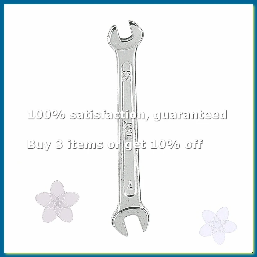 Silver Tone 5.5mm x 7mm U Shape Double Open-ended Wrench Tool Mini