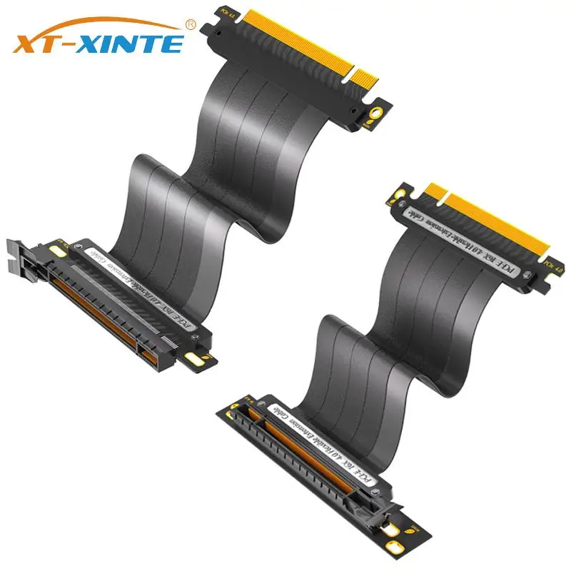 

Переходник PCIE 4,0 X16 GPU мама 180 Угол 90 градусов совместим с Gen 4 GPUs RTX4070-RTX3060 RX6980 RX6950XT