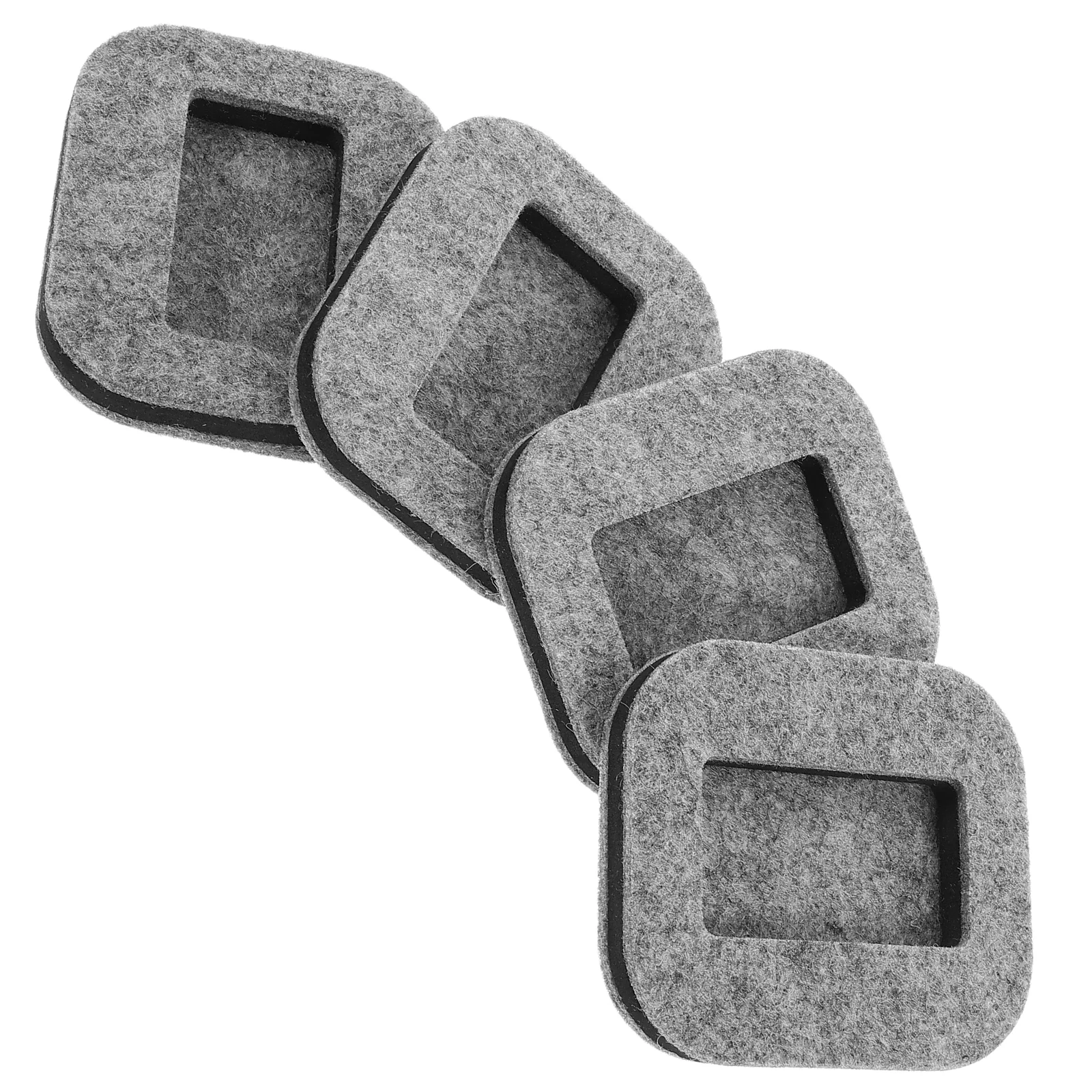 4 Pcs Roller Pad Furniture Coasters Rubber Feet Cup Carpet Protector Piano Couches Wheels Felt Caster Cups Stopper