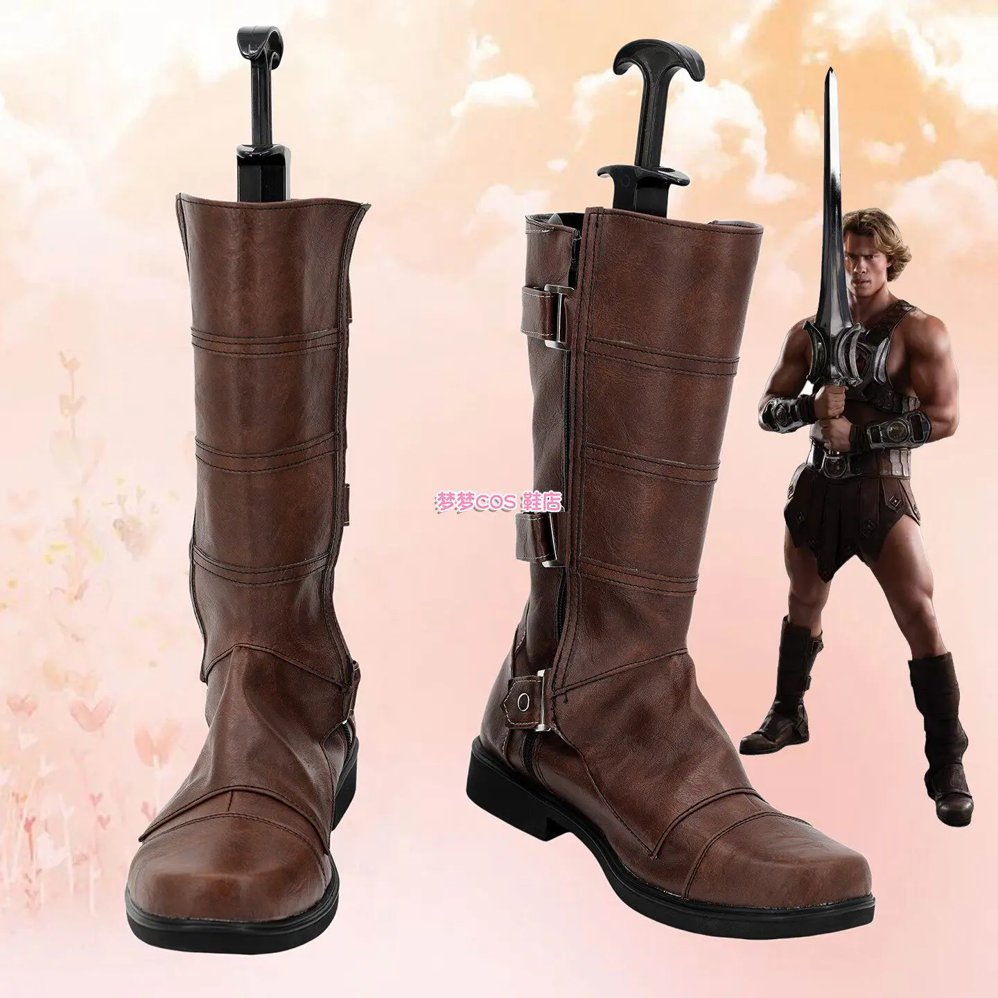 

He Man Movie Masters Cosplay Shoes Boots Universe Adult Men Halloween Costume Accessories Props