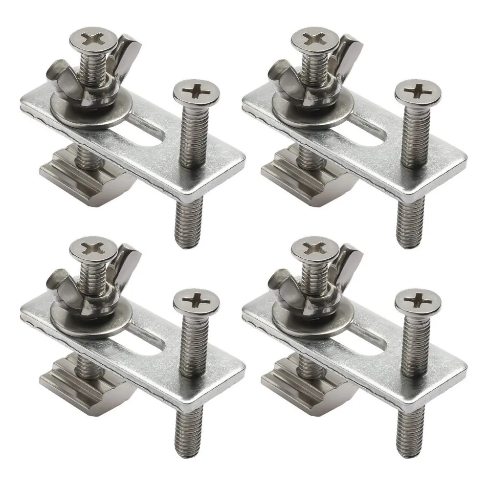 4PCS M6 T-Track Mini Hold Down Clamp Kit with Iron Machine Engraving Machine Plate Clamp Fixture for CNC Engraving Machine
