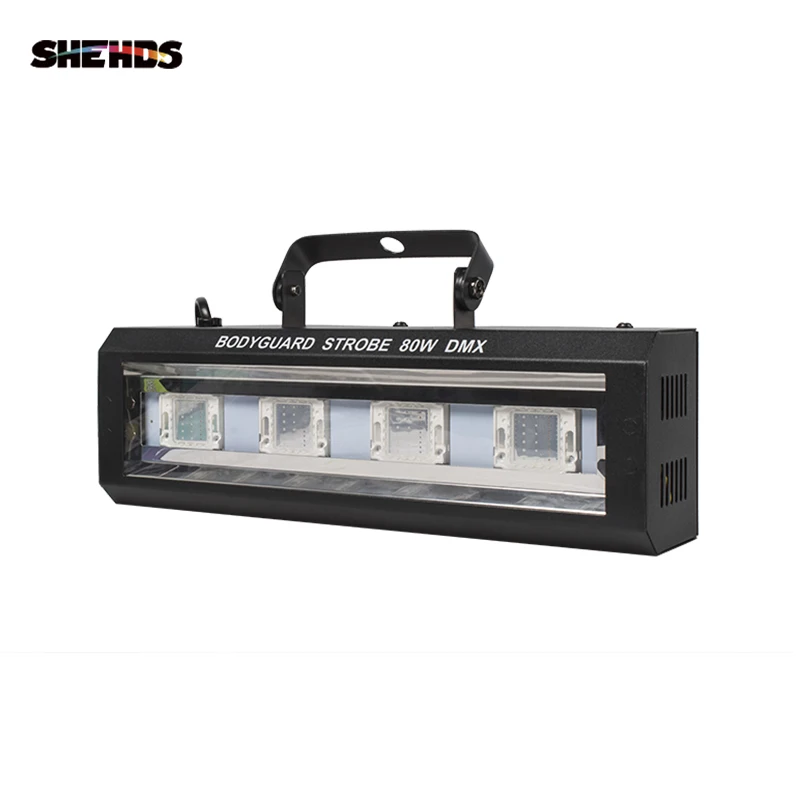 SHEHDS LED 80W RGB Kaltweiß Stroboskop-Licht 7 DMX-Kanäle Hochwertige Soundsteuerung Vollfarbig DJ Disco Hochzeit Privates Konzert