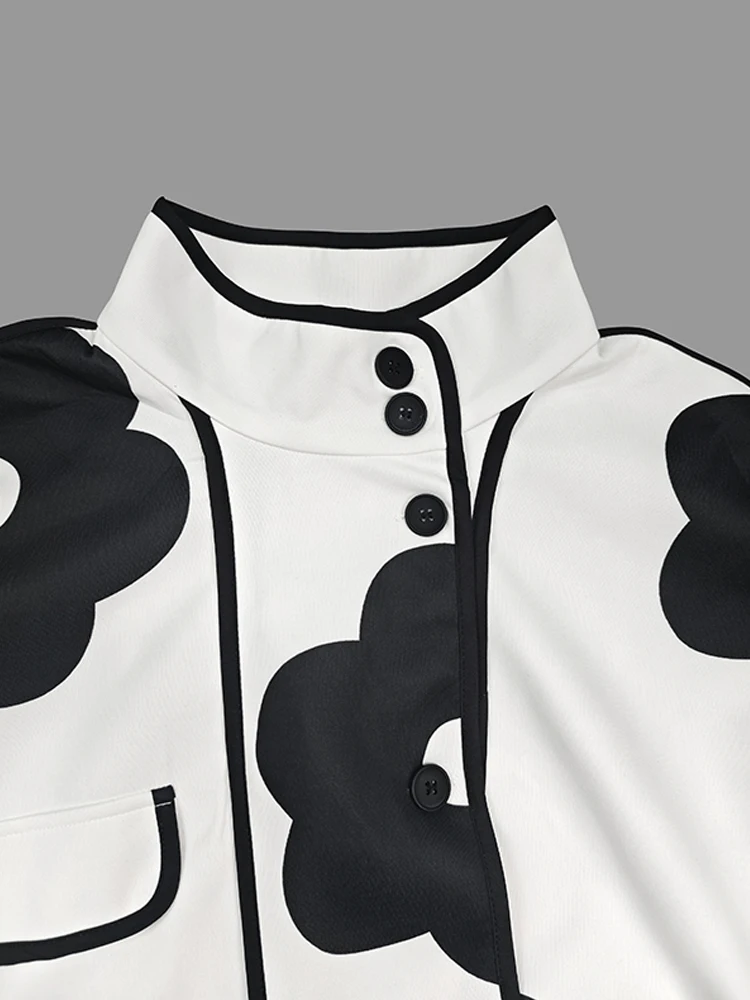 Gymystars elegante stampa floreale giacche da donna per le donne 2024 nuova primavera manica lunga bottone colletto alla coreana cappotti sottili