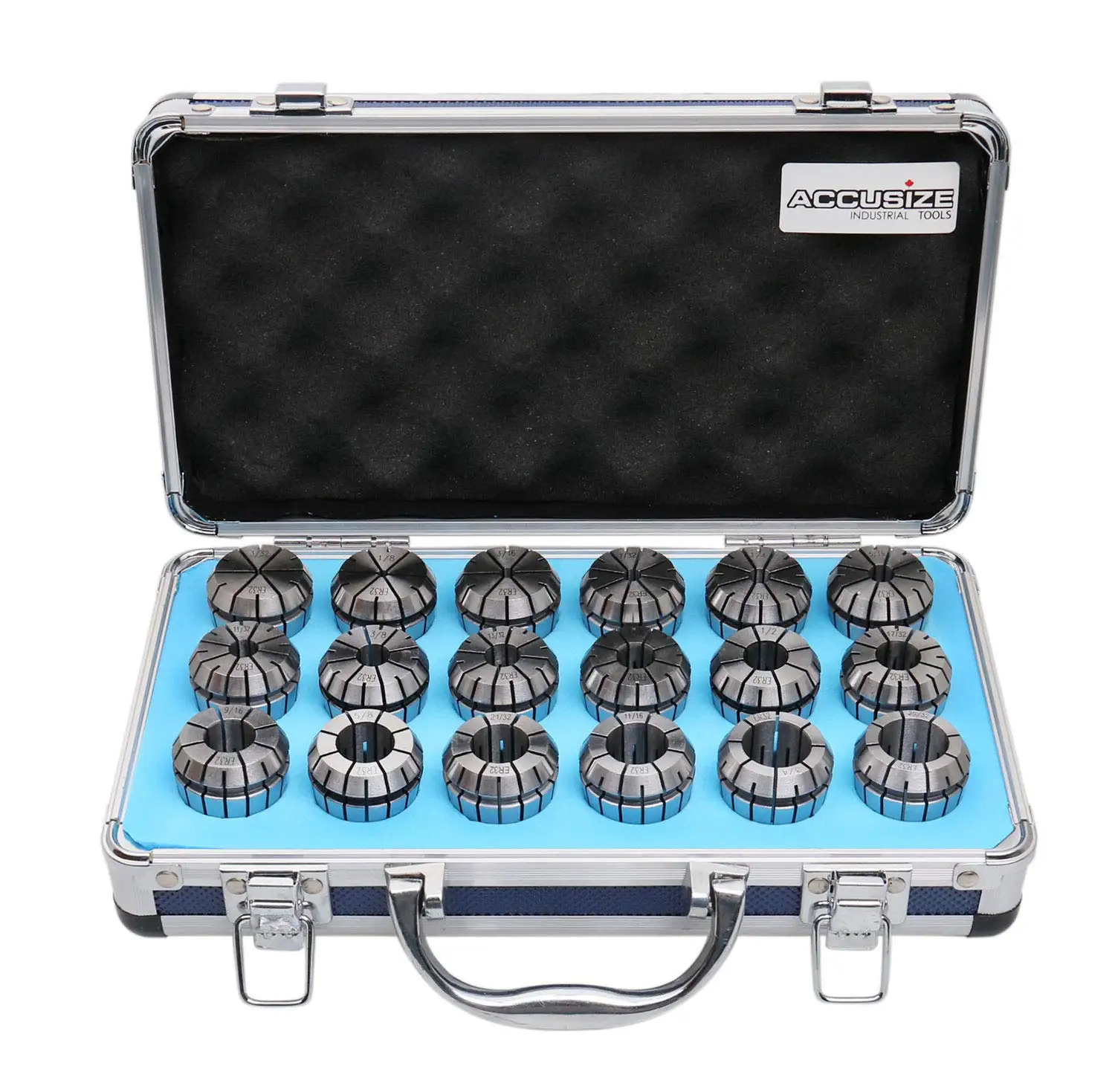 18Pcs Er32 Router Collets Set,Size from 3/32'' to 25/32'' in Fitted Strong Box,0223-0880 Tools  Home Improvement