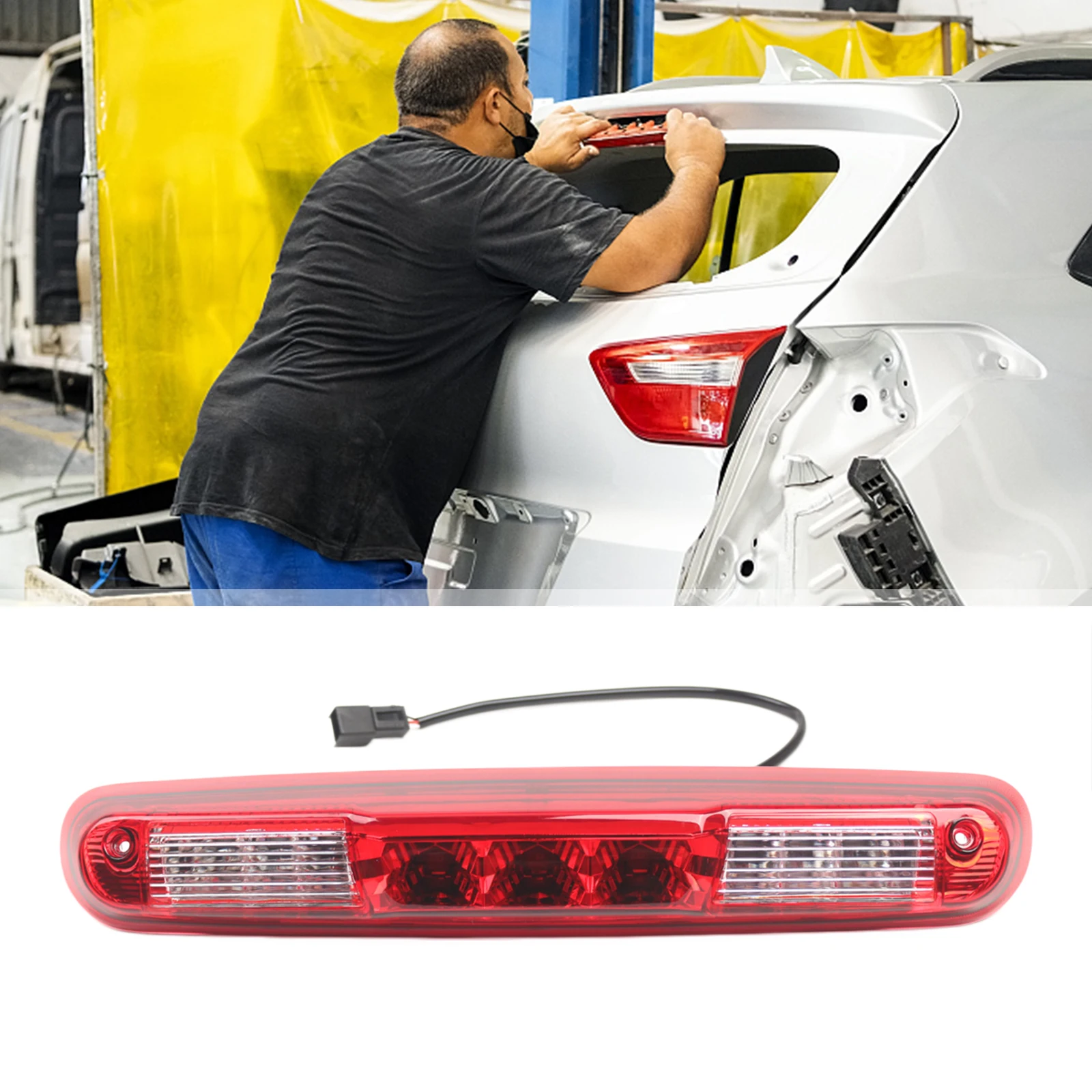 

Third Brake Light 25890530 LED Rear Center Cab Roof Tail Cargo Lamp Replacement Compatible for GMC Sierra for Chevy 2007-2013