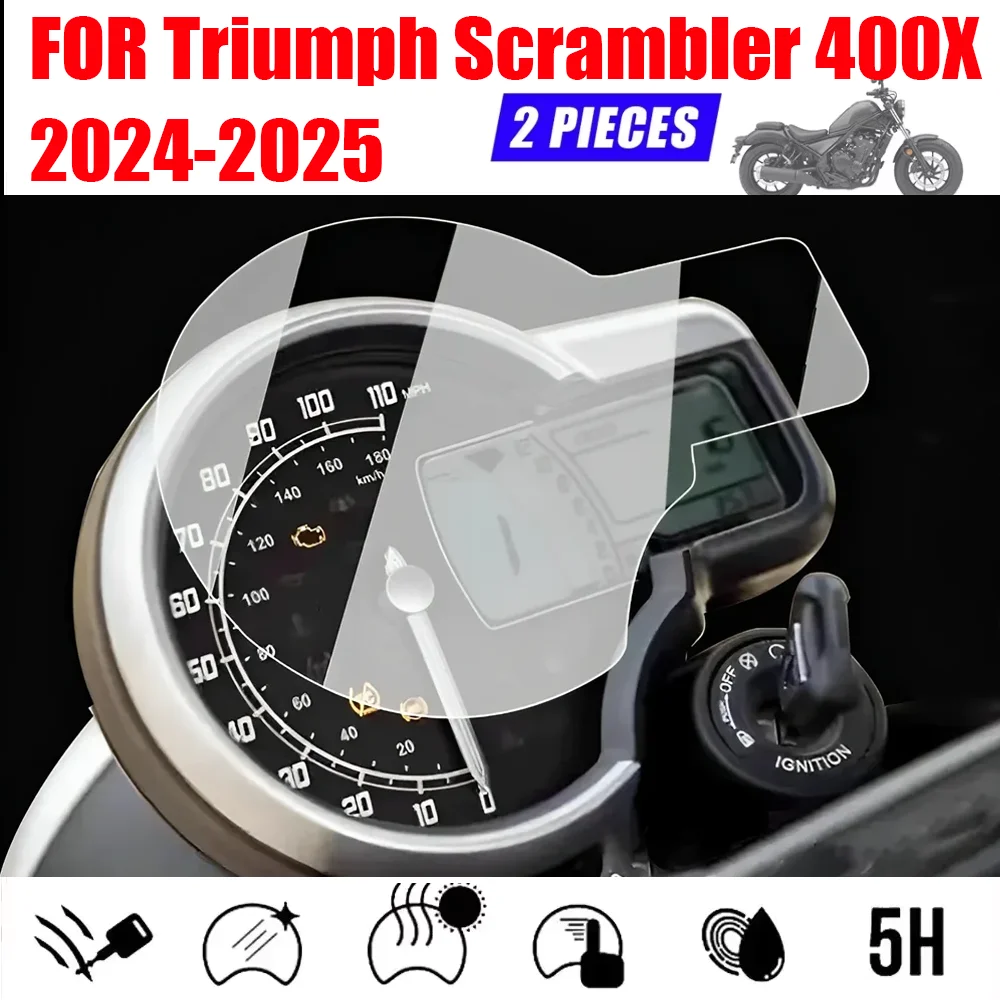 For Triumph Scrambler 400X SCRAMBLER 400 X 2024-2025 Motorcycle Accessories Cluster Scratch Protection Film Screen Protector