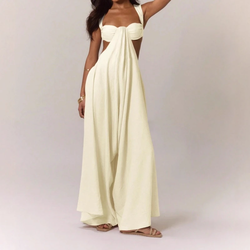 

Fashion Style Casual Style New, Lace-up Suspenders Trendy Jumpsuits