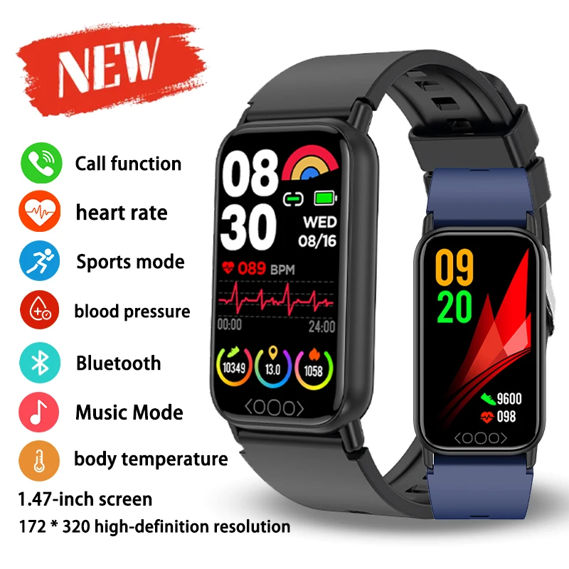 

Мужские умные часы с вызовом, 1,47 дюйма, 172*320, сенсорный экран высокой четкости, мониторинг сердечного ритма, IP68, водонепроницаемые умные часы