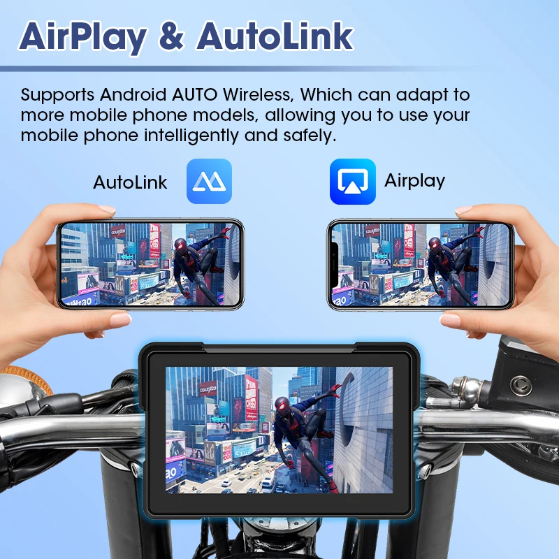 Jansite اللاسلكية CarPlay أندرويد السيارات المحمولة دراجة نارية لوحة القيادة الرقمية شاشة الملاحة الخاصة لسيارات BMW R1200GS R1250GS