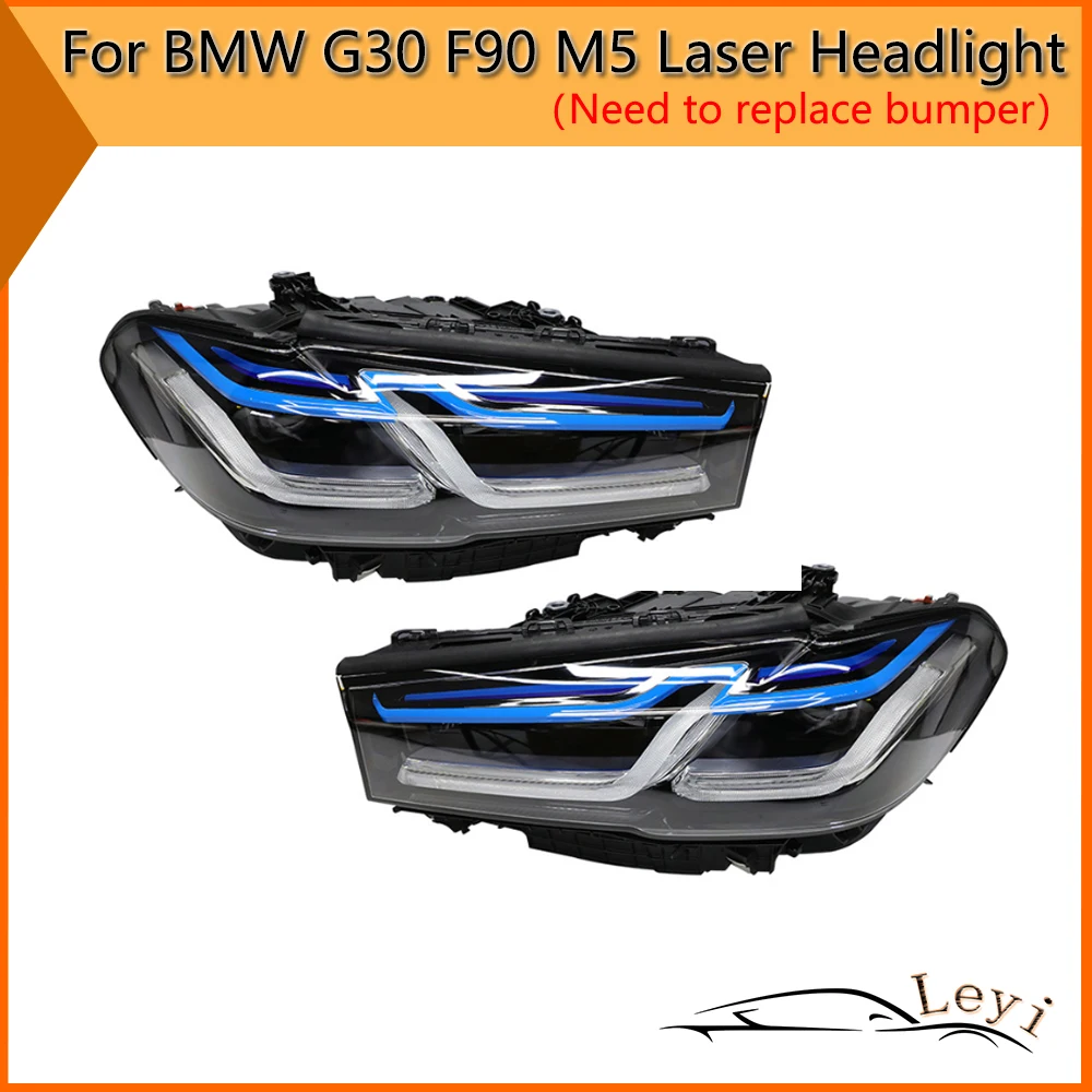 

Head Light(Need To Change The Bumper Version) For BMX G30 F90 M5 Laser Daytime Running Headlight Turn Signal Far Near Front Lamp