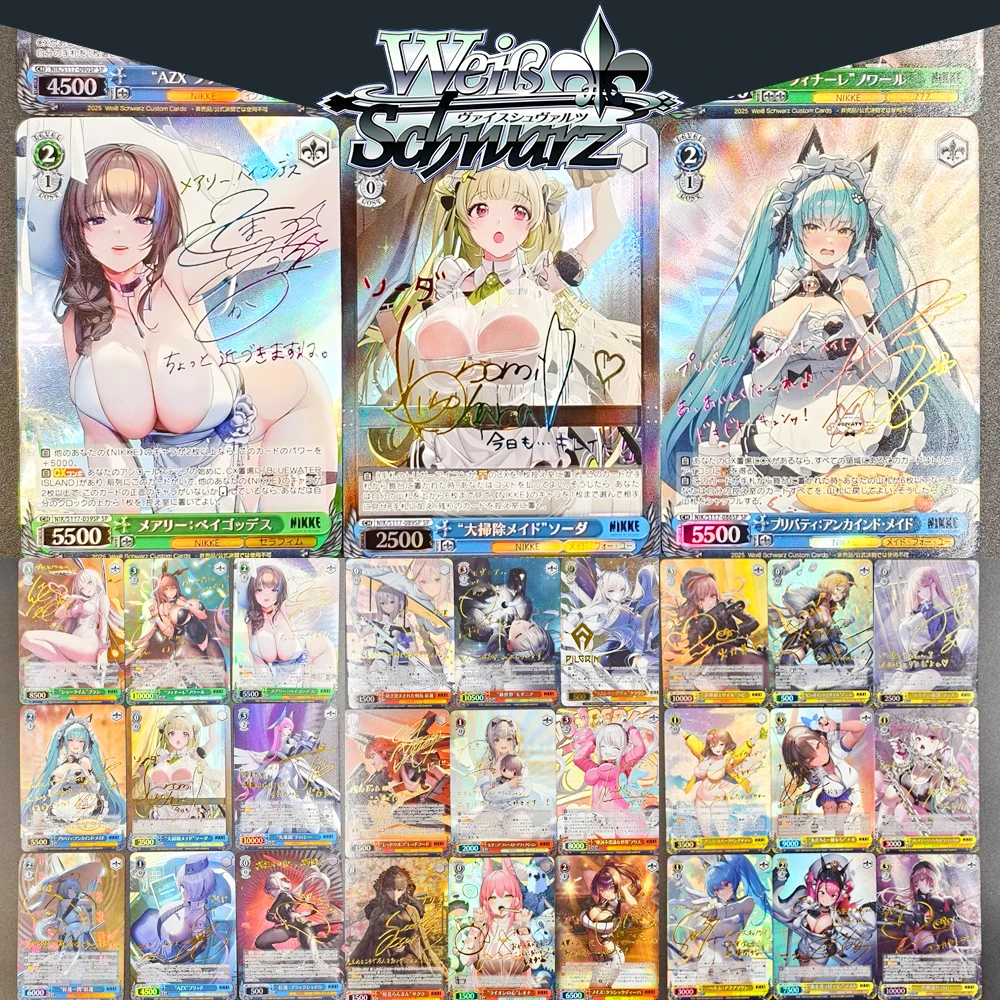 

BLBU WS Cards NIKKE Weiss Schwarz Card NIKKE Sexy ACG Golden flash Game Signature Card Diy Anime Color flash Collectible Cards