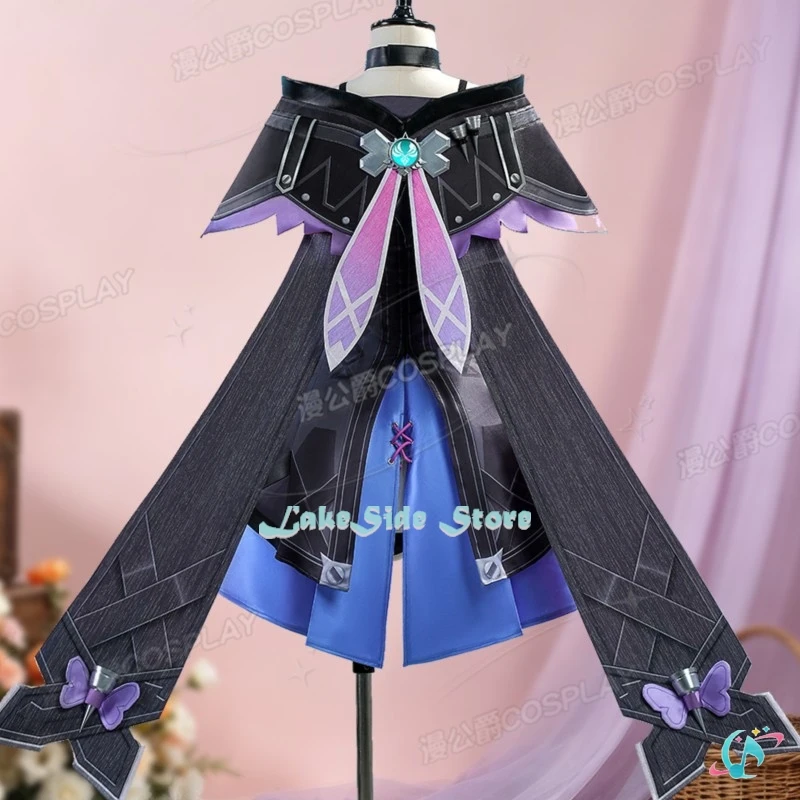 Halloween Genshin Impact Prune High Quality Wig + Shawl, Customized  Uniform Fullset For Women view 3