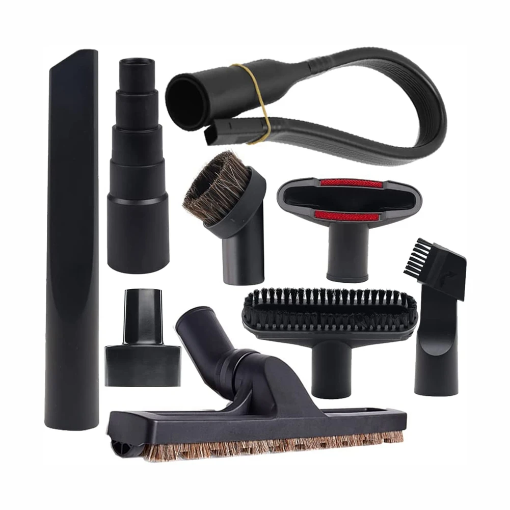 AEE4-9 Pcs Universal Vacuum Attachments For Shop Vac- 2 1/2 Inch To 1 1/4 Inch Shop Vac Hose Adapter, Vacuum Floor Brush Tool