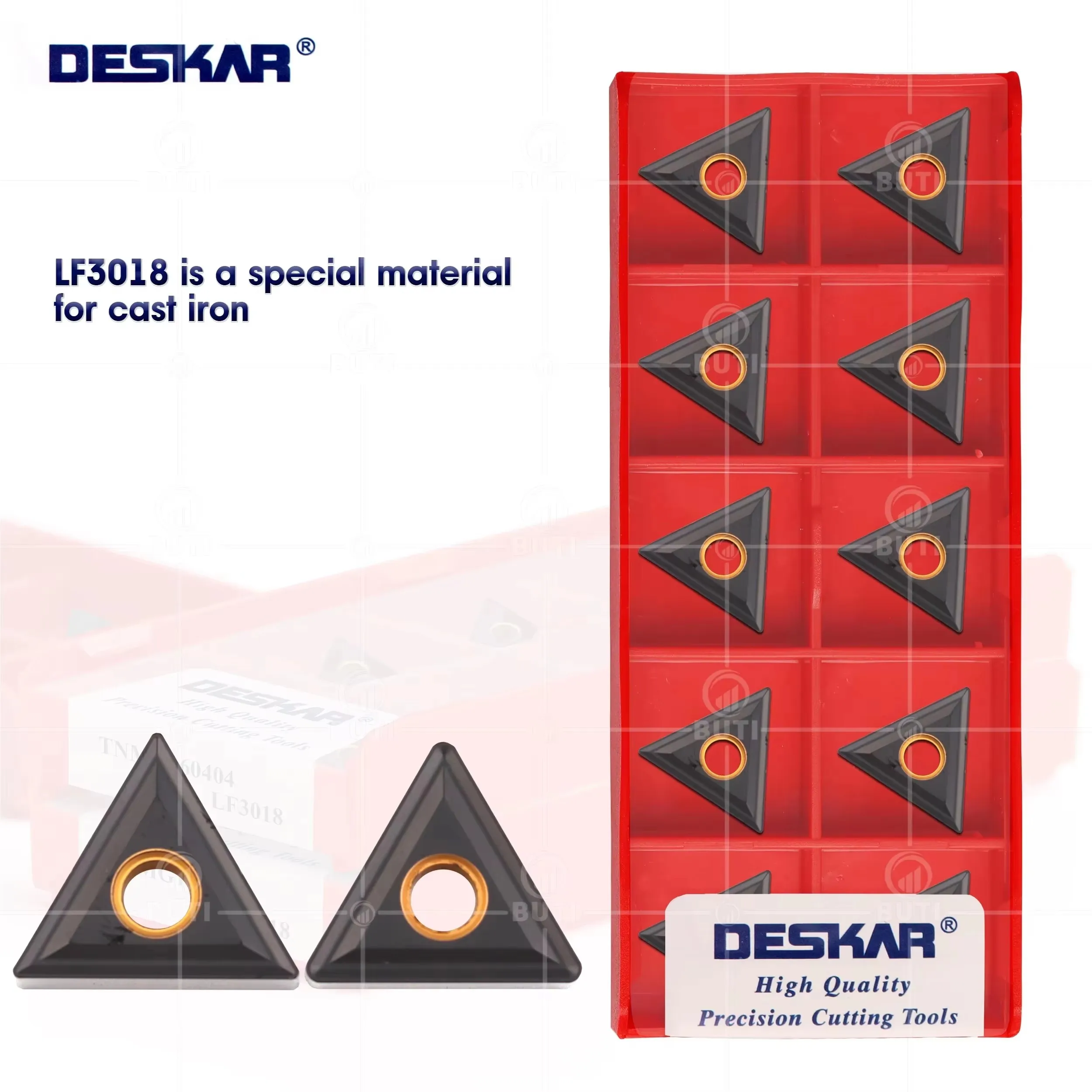 

DESKAR 100% Original Turning Blade TNMG160404 TNMG160408 TNMG160412 LF3018 Numerical Control Lathe Carbide Inserts Cutting Tools