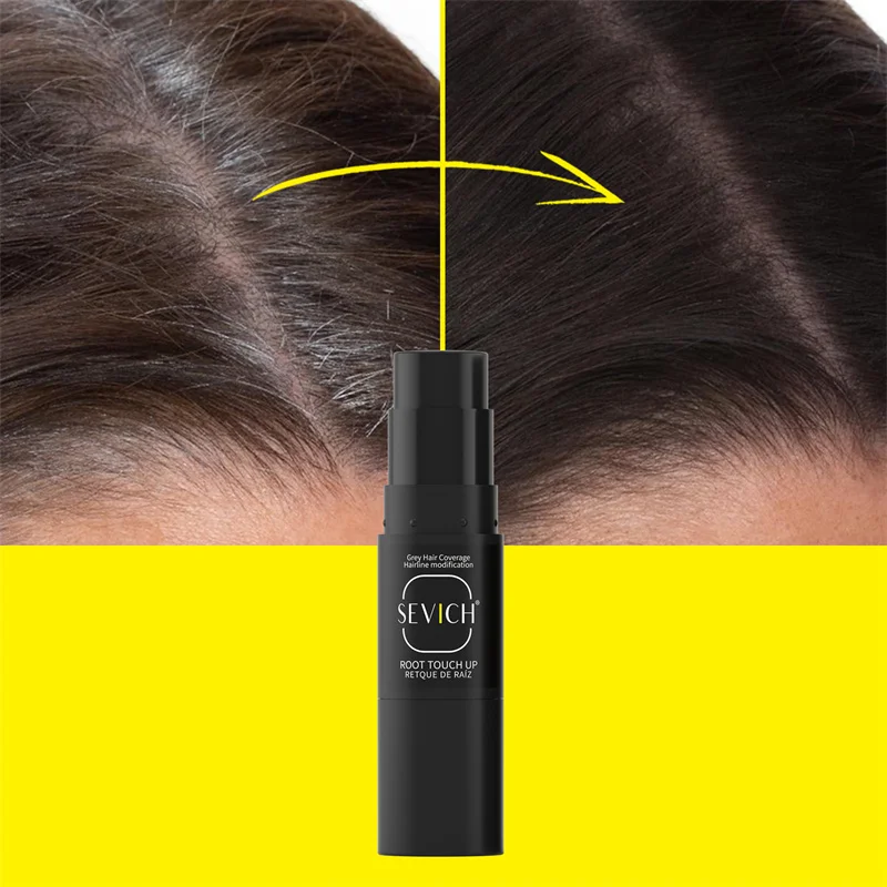 عصا صبغ الشعر برأسين 7.5 جرام تغطية رمادية سريعة مؤقتة قلم تلوين الشعر عصا صبغ الشعر القائمة على نباتية للاستعمال مرة واحدة #3