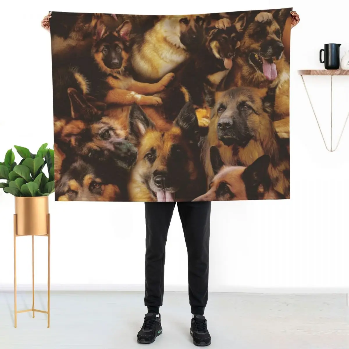 German Shepherds Throw Blanket Vintage anime christmas decoration Picnic Luxury Brand Decorative Beds Blankets