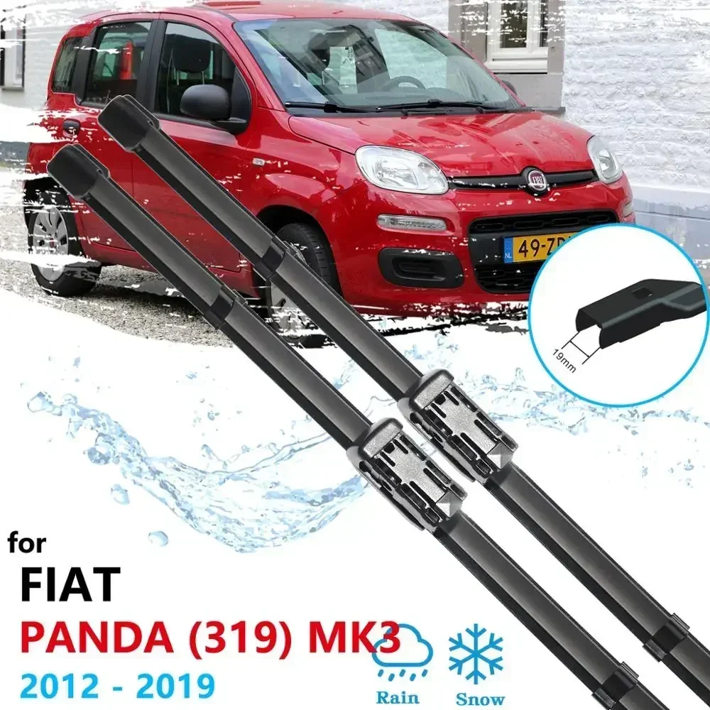 For Fiat Panda 319 MK4 2012~2019 Car Wiper Blades Front Window Windshield Windscreen Car Accessories 2013 2014 2015 2016 2017