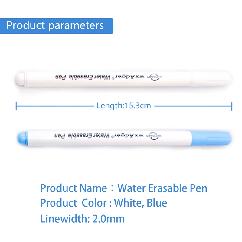 2 Stks/partij Pruik Cap Haarnet Canvas Hoofd Gemarkeerd Pen Water Uitwisbare Pen Voor Stof Naaien Pruik Maken Gereedschap Nunify water Marker Pennen