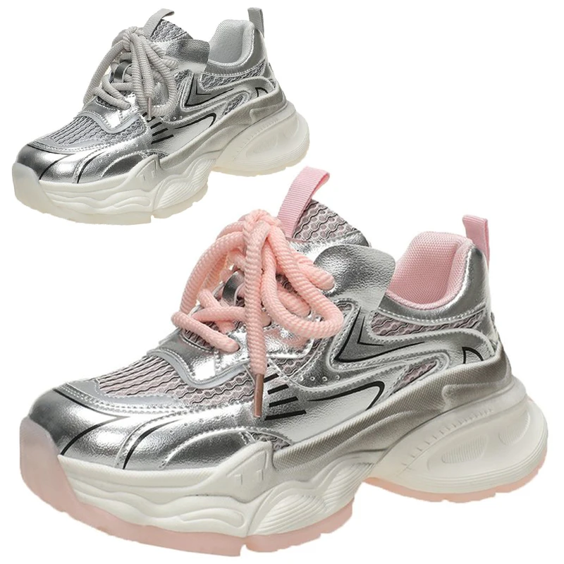 SyfIyno, zapatos clásicos de lujo para mujer, zapatillas informales para mujer, zapatillas gruesas antideslizantes, zapatos de tacón medio, zapatos de malla para mujer