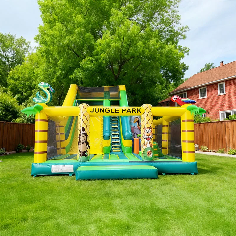 Parque infantil inflable de jungla, castillo inflable para saltar al aire libre, bóveda para fiesta de cumpleaños, parque inflable, parque infantil