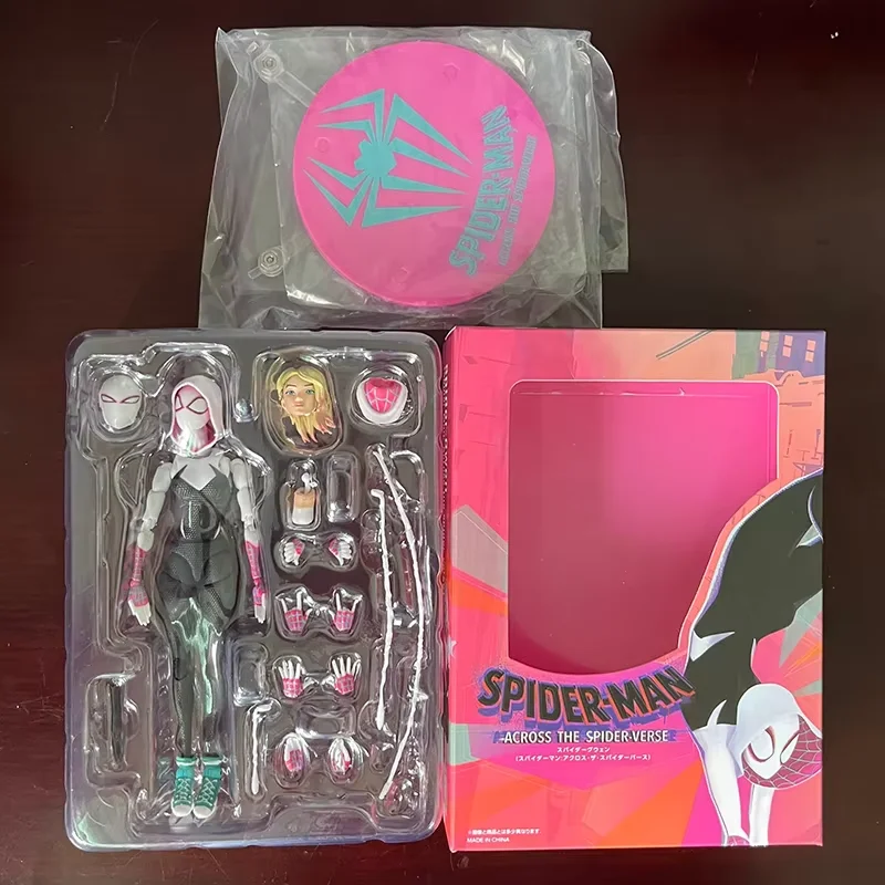 لعبة مجسمة قابلة للجمع من سلسلة Spider-Gwen من سلسلة Shf Gwen Stacy في الآية العنكبوتية المزخرفة المصنوعة يدويًا وقابلة للتخصيص