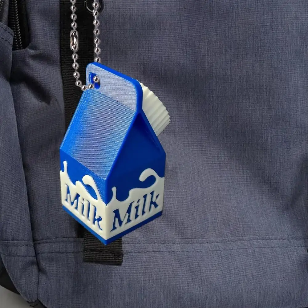 Mini Lactose and Tolerant Pill Holder Milk Carton Container Keychain Pill Holder Keychain Milk Carton Keychain for Pills