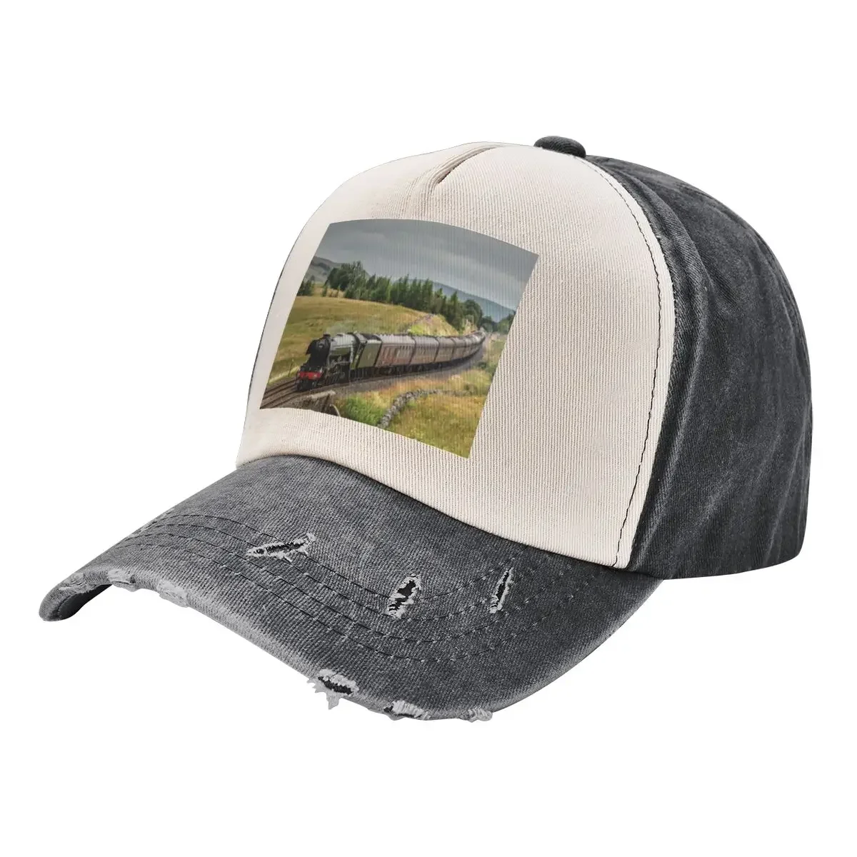 The Flying Scotsman on the Settle to Carlisle Railway Baseball Cap Gentleman Hat Golf Hat Luxury Man Hat Mens Women's