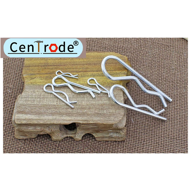White zinc B-type cotter pin wave pin R-shaped clamp pin hairpin pin m1.2-m3.5 20PCS